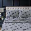imageTribeca Living 100 Cotton Flannel Sheet Set  200 GSM Deep Pocket Ultra Soft ampamp Cozy Full Deer Toile CharcoalDeer Toile Deep Red