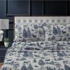 imageTribeca Living 100 Cotton Flannel Sheet Set  200 GSM Deep Pocket Ultra Soft ampamp Cozy Full Deer Toile CharcoalDeer Toile Navy