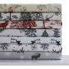 imageTribeca Living 100 Cotton Flannel Sheet Set  200 GSM Deep Pocket Ultra Soft ampamp Cozy Full Deer Toile CharcoalDeer Toile Navy