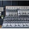imageTribeca Living 100 Cotton Flannel Sheet Set  200 GSM Deep Pocket Ultra Soft ampamp Cozy Full Deer Toile CharcoalGingham Deer