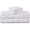 imageTribeca Living 100 Cotton Flannel Sheet Set  200 GSM Deep Pocket Ultra Soft ampamp Cozy Full Deer Toile CharcoalLiliana Floral
