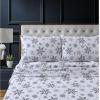 imageTribeca Living 100 Cotton Flannel Sheet Set  200 GSM Deep Pocket Ultra Soft ampamp Cozy Full Deer Toile CharcoalLit It Snow