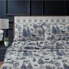 imageTribeca Living 100 Cotton Flannel Sheet Set  200 GSM Deep Pocket Ultra Soft ampamp Cozy Full Deer Toile CharcoalDeer Toile Navy