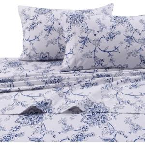 imageTribeca Living 100 Cotton Flannel Sheet Set  200 GSM Deep Pocket Ultra Soft ampamp Cozy Full Deer Toile CharcoalFloral Multi