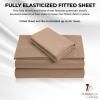 imageTribeca Living California King Bed Sheet Set Soft Egyptian Cotton Sateen Solid Sheets and Pillowcase Set Extra Deep Pocket 800 Thread Count 4Piece Luxury Bedding WhiteCaf