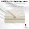 imageTribeca Living California King Bed Sheet Set Soft Egyptian Cotton Sateen Solid Sheets and Pillowcase Set Extra Deep Pocket 800 Thread Count 4Piece Luxury Bedding WhiteIvory