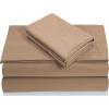 imageTribeca Living California King Bed Sheet Set Soft Egyptian Cotton Sateen Solid Sheets and Pillowcase Set Extra Deep Pocket 800 Thread Count 4Piece Luxury Bedding WhiteCaf