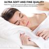 imageTribeca Living California King Bed Sheet Set Soft Egyptian Cotton Sateen Solid Sheets and Pillowcase Set Extra Deep Pocket 800 Thread Count 4Piece Luxury Bedding WhiteIvory