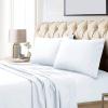 imageTribeca Living California King Bed Sheet Set Soft Egyptian Cotton Sateen Solid Sheets and Pillowcase Set Extra Deep Pocket 800 Thread Count 4Piece Luxury Bedding WhiteWhite