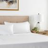 imageTribeca Living California King Bed Sheet Set Soft Egyptian Cotton Sateen Solid Sheets and Pillowcase Set Extra Deep Pocket 800 Thread Count 4Piece Luxury Bedding WhiteWhite