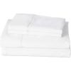 imageTribeca Living California King Bed Sheet Set Soft Egyptian Cotton Sateen Solid Sheets and Pillowcase Set Extra Deep Pocket 800 Thread Count 4Piece Luxury Bedding WhiteWhite