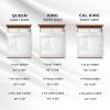 imageTribeca Living Soft Egyptian Cotton Sateen Solid Pillowcase Set Extra Deep Pocket 600 Thread Count Bed Sheet Cal King WhiteSteel