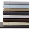 imageTribeca Living Soft Egyptian Cotton Sateen Solid Pillowcase Set Extra Deep Pocket 600 Thread Count Bed Sheet Cal King WhiteWhite