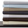 imageTribeca Living Soft Egyptian Cotton Sateen Solid Pillowcase Set Extra Deep Pocket 600 Thread Count Bed Sheet Cal King WhiteWhite