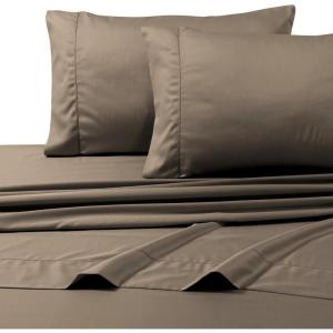 imageTribeca Living Luxury 800 Thread Count California King Sheet Set 100 Egyptian Cotton Sateen Deep Pocket Sheets Soft ampamp Breathable Elegant Hemstitched Design  TaupeTaupe