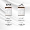 imageTribeca Living King Bed Sheet Set Soft Cotton Sateen Solid Sheets and Pillowcase Set Extra Deep Pocket 750 Thread Count 4Piece Luxury Bedding WhiteBone