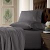 imageTribeca Living King Bed Sheet Set Soft Cotton Sateen Solid Sheets and Pillowcase Set Extra Deep Pocket 750 Thread Count 4Piece Luxury Bedding WhiteGray