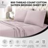 imageTribeca Living Luxury 800 Thread Count California King Sheet Set 100 Egyptian Cotton Sateen Deep Pocket Sheets Soft ampamp Breathable Elegant Hemstitched Design  LavenderLavender