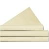 imageTribeca Living California King Bed Sheet Set Soft Egyptian Cotton Sateen Solid Sheets and Pillowcase Set Deep Pocket 500 Thread Count 6Piece Luxury Bedding WhiteIvory