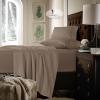 imageTribeca Living King Bed Sheet Set Soft Cotton Sateen Solid Sheets and Pillowcase Set Extra Deep Pocket 750 Thread Count 4Piece Luxury Bedding WhiteCashmere