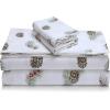 imageTribeca Living Cotton Flannel King Pillowcases UltraSoft Portuguese Printed Flannel Bedding Set of 2 Chiara LeavesPine Cones and Berries
