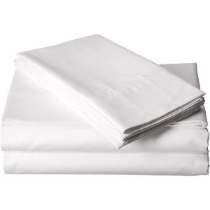 imageTribeca Living Egyptian Cotton Sateen 800 Thread Count 24quot Deep Pocket Sheet Set Cal King WhiteWhite