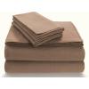 imageTribeca Living Full Luxury Solid Flannel Deep Pocket Sheet Set CamelCamel