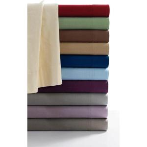 imageTribeca Living Full Luxury Solid Flannel Deep Pocket Sheet Set CamelCamel