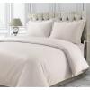 imageTribeca Living Cotton Queen Duvet Cover Set 750 Thread Count 3 Piece Set Includes Plain Oversized Queen Duvet Cover ampamp Two Sham Pillowcases WhiteGrey