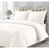 imageTribeca Living Cotton Queen Duvet Cover Set 750 Thread Count 3 Piece Set Includes Plain Oversized Queen Duvet Cover ampamp Two Sham Pillowcases WhiteGrey