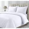 imageTribeca Living Cotton Queen Duvet Cover Set 750 Thread Count 3 Piece Set Includes Plain Oversized Queen Duvet Cover ampamp Two Sham Pillowcases WhiteWhite
