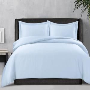 image300 Thread Count Rayon from Bamboo Oversized Duvet Cover Set Queen Blue