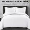image300 Thread Count Rayon from Bamboo Oversized Duvet Cover Set Queen White