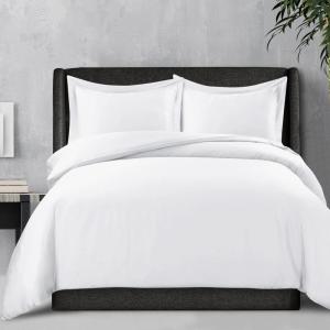 image300 Thread Count Rayon from Bamboo Oversized Duvet Cover Set Queen White