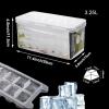 imageIce Cube Trays and Ice Cube Storage Container Set With Airtight Locking Lid 3 Packs  36 Big Trapezoid Ice Cubes Stackable Plastic Ice Mold Makers for Cool Drinks Baby Food and Smoothie