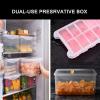 imageIce Cube Trays and Ice Cube Storage Container Set With Airtight Locking Lid 3 Packs  36 Big Trapezoid Ice Cubes Stackable Plastic Ice Mold Makers for Cool Drinks Baby Food and Smoothie
