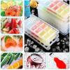 imageIce Cube Trays and Ice Cube Storage Container Set With Airtight Locking Lid 3 Packs  36 Big Trapezoid Ice Cubes Stackable Plastic Ice Mold Makers for Cool Drinks Baby Food and Smoothie