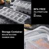 imageIce Cube Trays and Ice Cube Storage Container Set With Airtight Locking Lid 3 Packs  36 Big Trapezoid Ice Cubes Stackable Plastic Ice Mold Makers for Cool Drinks Baby Food and Smoothie