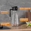 imageMarbrasse Auto Flip Olive Oil Dispenser Bottle20 OZ Leakproof Condiment Container With Automatic Cap and StopperNonDrip SpoutNonSlip Handle for Kitchen Cooking BrownBlack