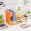 imageMarbrasse Desk Organizer with File Holder 5Tier Paper Letter Tray Organizer with Drawer and 2 Pen Holder Mesh Desktop Organizer and Storage with Magazine Holder for Office SuppliesBlackGold