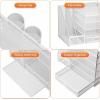 imageMarbrasse Desk Organizer with File Holder 5Tier Paper Letter Tray Organizer with Drawer and 2 Pen Holder Mesh Desktop Organizer and Storage with Magazine Holder for Office SuppliesBlackWhite