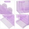 imageMarbrasse Desk Organizer with File Holder 5Tier Paper Letter Tray Organizer with Drawer and 2 Pen Holder Mesh Desktop Organizer and Storage with Magazine Holder for Office SuppliesBlackPurple