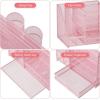 imageMarbrasse Desk Organizer with File Holder 5Tier Paper Letter Tray Organizer with Drawer and 2 Pen Holder Mesh Desktop Organizer and Storage with Magazine Holder for Office SuppliesBlackPink