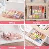 imageMarbrasse Expandable Desk Drawer Organizer Mesh Drawer Organizer Tray with 10 Adjustable Compartments Desk Organizers and Accessories 5 Dividers Drawer for Office Supplies Makeup ampamp Vanity BlackExpandablePink