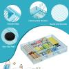 imageMarbrasse Expandable Desk Drawer Organizer Mesh Drawer Organizer Tray with 10 Adjustable Compartments Desk Organizers and Accessories 5 Dividers Drawer for Office Supplies Makeup ampamp Vanity BlackExpandableBlue