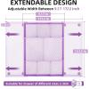 imageMarbrasse Expandable Desk Drawer Organizer Mesh Drawer Organizer Tray with 10 Adjustable Compartments Desk Organizers and Accessories 5 Dividers Drawer for Office Supplies Makeup ampamp Vanity BlackExpandablePurple