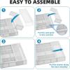 imageMarbrasse Expandable Desk Drawer Organizer Mesh Drawer Organizer Tray with 10 Adjustable Compartments Desk Organizers and Accessories 5 Dividers Drawer for Office Supplies Makeup ampamp Vanity BlackWhite2P