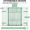 imageMarbrasse Expandable Desk Drawer Organizer Mesh Drawer Organizer Tray with 10 Adjustable Compartments Desk Organizers and Accessories 5 Dividers Drawer for Office Supplies Makeup ampamp Vanity BlackExpandableGreen