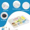 imageMarbrasse Expandable Desk Drawer Organizer Mesh Drawer Organizer Tray with 10 Adjustable Compartments Desk Organizers and Accessories 5 Dividers Drawer for Office Supplies Makeup ampamp Vanity BlackWhite2P