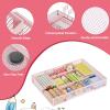 imageMarbrasse Expandable Desk Drawer Organizer Mesh Drawer Organizer Tray with 10 Adjustable Compartments Desk Organizers and Accessories 5 Dividers Drawer for Office Supplies Makeup ampamp Vanity BlackExpandablePink